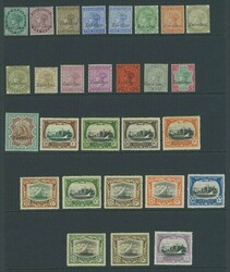 Zanzibar. 1895-1929 mint group on a Hagner page including 1895-96 ½a ...