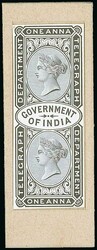India. Telegraphs. 1869-78 Issue. Die Proofs. 1a., 2a. 14r.4a. group ...