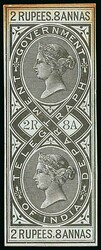 India. Telegraphs. 1869-78 Issue. Die Proofs. 2r.8a. stamp-sized die ...