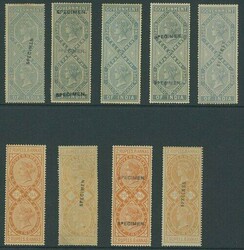 India. Telegraphs. 1869-78 Issue. Issued Stamps. 1r. and 2r8a. group ...