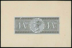 India. Special Adhesive. 1868 Issue. Die Proofs. 2a. and 4a. die ...