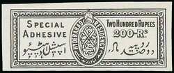 Indian States. Hyderabad. 1913 Special Adhesive 2a. to 500r., ...
