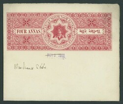 Indian States. Wankaner. Revenues group (3), comprising 3a. die ...