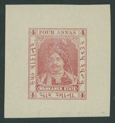 Indian States. Wankaner. Revenues group (3), comprising 3a. die ...