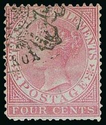 British Post Office in Siam (Bangkok). British Consulate. 1882 CC 4c. ...