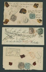 Burma. India used in Burma. Rangoon. 1860-70 envelopes (8) and a ...