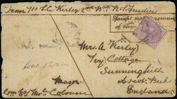 Burma. Military Mail. Third Burmese War, 1885-86. 1886 (June) ...