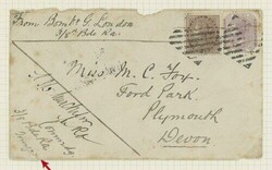 Burma. Military Mail. Garrison Mail. 1891 (2 Jan.) soldier's envelope ...