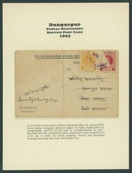 Indian Feudatory States. Dungapur. Covers selection (6), comprising ...