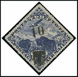Tannu Tuva. 1939 Stamps of 1934-35 Handstamp Surcharged. 10k. on ...
