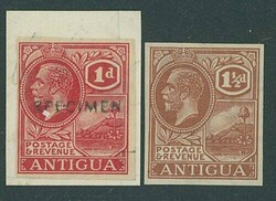 Antigua. 1921-29 Script 1d. carmine-red and 1½d. pale red-brown ...