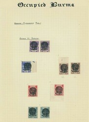 Burma. Japanese Occupation. 1942 (May) overprinted at Myaungmya, Type ...