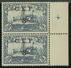 Cameroon. 1915 Cameroon Expeditionary Force. 3s. on 3m. violet-black ...