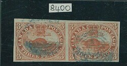 Canada. 1852-57 Handmade Wove Paper, imperforate. 3d. red horizontal ...