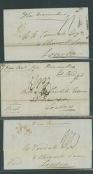 Ceylon. 1846-55 ship letters group (3) from the same correspondence, ...