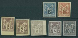 France. Peace and Commerce 1876-1900. Granet. A selection (7) of mint ...