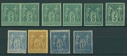 France. Peace and Commerce 1876-1900. A selection (10) of unused ...