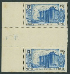 French Colonies. Mauritania. 1939 French Revolution 2f. 25 + 2f. ...