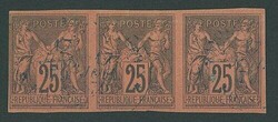 French Colonies. Mayotte. 1878-80 general issues 25c. black on red ...