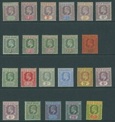 Gold Coast. 1902-13 mint group comprising 1902 CA ½d. to 20/- and ...