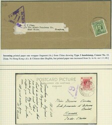 Hong Kong. World War 2 Censor Mail. Civilian Censor Mail. Type 3, ...