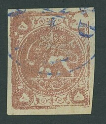 Iran. 1878-79 5 Krans, red bronze, type A, with good to large margins ...