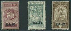 Italy. B.L.P.. 1922 "Dante" 15c. to 40c. unissued set of three ...