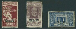 Italy. B.L.P.. 1922 "Mazzini" 25c. to 80c. unissued set of three ...