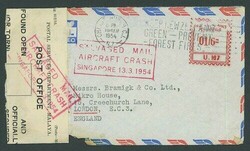 Malaya. Straits Settlements. Postal History. 1954 ai mail cover from ...