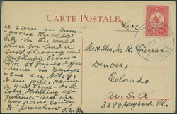 Ottoman Empire. Palestine. 1910 (Feb. 15) Postcard from Djenine to ...