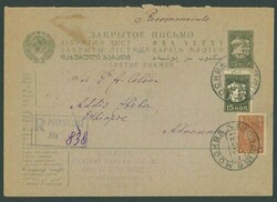 Russia. 1931-34 three envelopes registered from Moscow to Addis Ababa ...