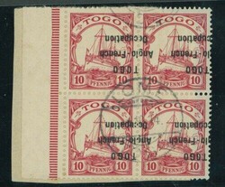 Togo. Setting 1. Lines 3mm. Apart. 10pf. carmine from Setting 1A, a ...
