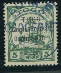 Togo. Setting 3. Lines 2mm. Apart. 5pf. green from Setting 3d showing ...