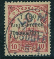 Togo. Setting 3. Lines 2mm. Apart. 10pf. carmine from Setting 3c., ...