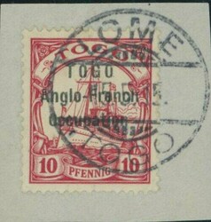 Togo. Setting 3. Lines 2mm. Apart. 10pf. carmine from Setting 3e ...