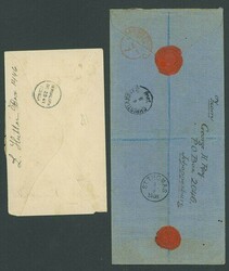 Transvaal. 1901-08 pair of covers comprising 1901 (Nov.) printed ...