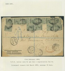 British Honduras. 1888 (July) - 91 London Surcharges. Covers. 1892 ...