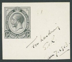South Africa. 1913-24 King's Head Issue. Half Penny. Die proof of the ...