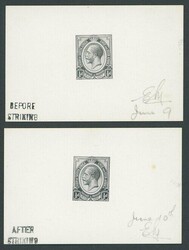 South Africa. 1913-24 King's Head Issue. Half Penny. Die proofs of ...