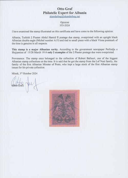 Image 2 for lot number 3124 for Spink 26015  - "The Treasure of the Eagles" Collection of Albania - Part I
