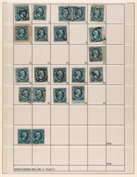 1i, 5ct donkerblauw, plaat III reconstructie, 68ex, w.o. 7 paren en ...