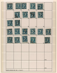 1i, 5ct donkerblauw, plaat III reconstructie, 68ex, w.o. 7 paren en ...