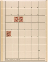 2h, 10ct rood tot donkerrood, plaat V reconstructie, 26ex. w.o. 4 ...