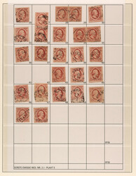 2j, 10ct dofrood gevlekte druk, plaat V reconstructie, 105ex. w.o. 7 ...