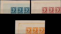1a/3a, 5ct t/m 15ct in de eerste kleuren diepdonkerblauw, ...
