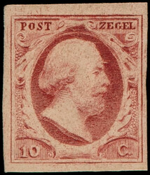 2m, 10ct karmijn plaat VII, goed gerand (voor randen zie foto), ...