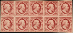 2n, 10ct karmijn plaat VIII positie 31/35 en 36/40, in ...
