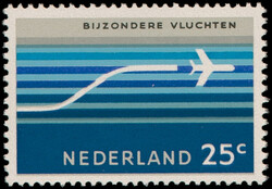 LP15, 25ct blauw bijzondere vluchten, variëteit; vliegtuig met ...