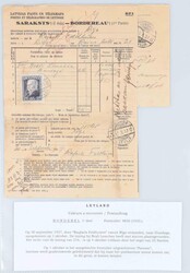 LATVIA "BORDEREAU" 1937, send from Riga to Dundaga, very scarce, ...