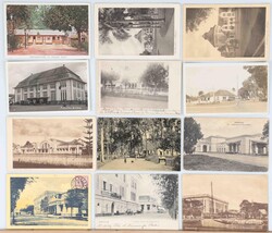 ANSICHTKAARTEN NEDERLANDS-INDIË, kavel met 44 oude kaarten van ...